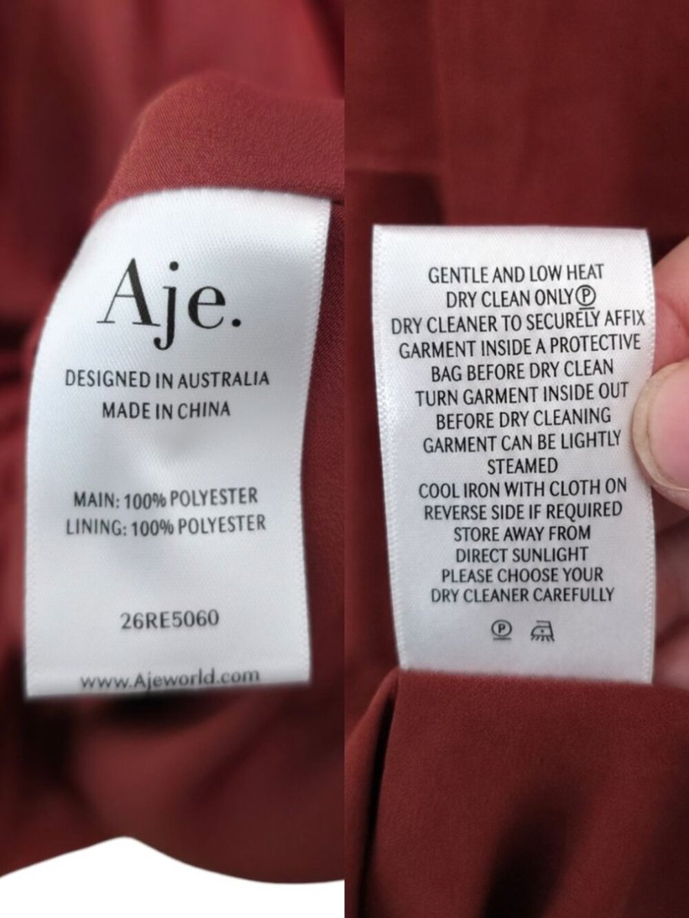 Aje Cleo Gown Rust Brown Orange Ruffle Chiffon Maxi Dress NWT Size AU 8 US 4 - Picture 10 of 13
